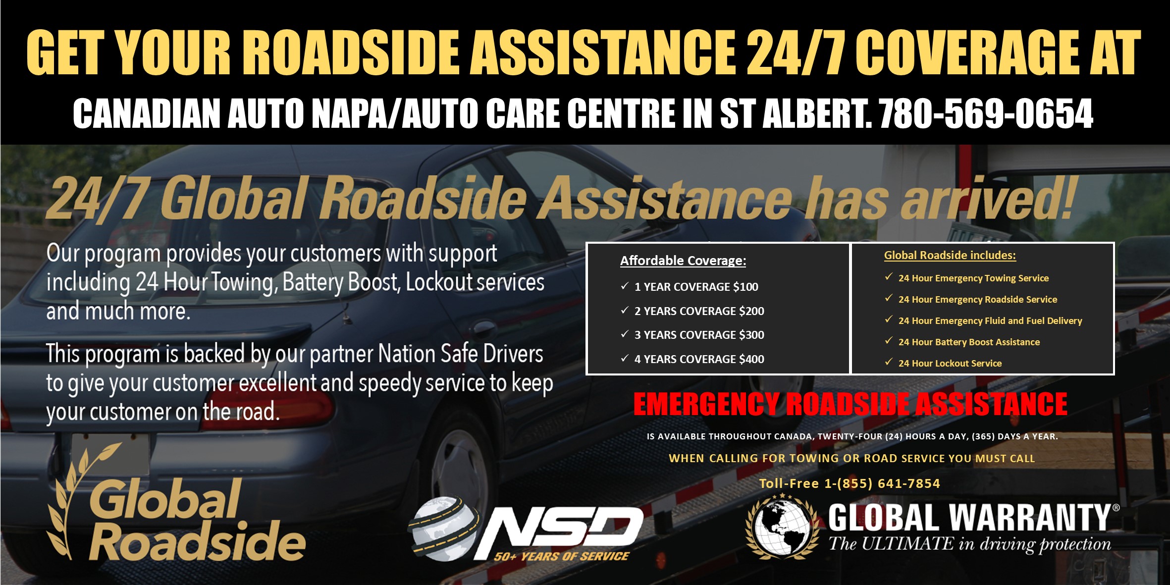 Get a Roadside Assistance 24/7