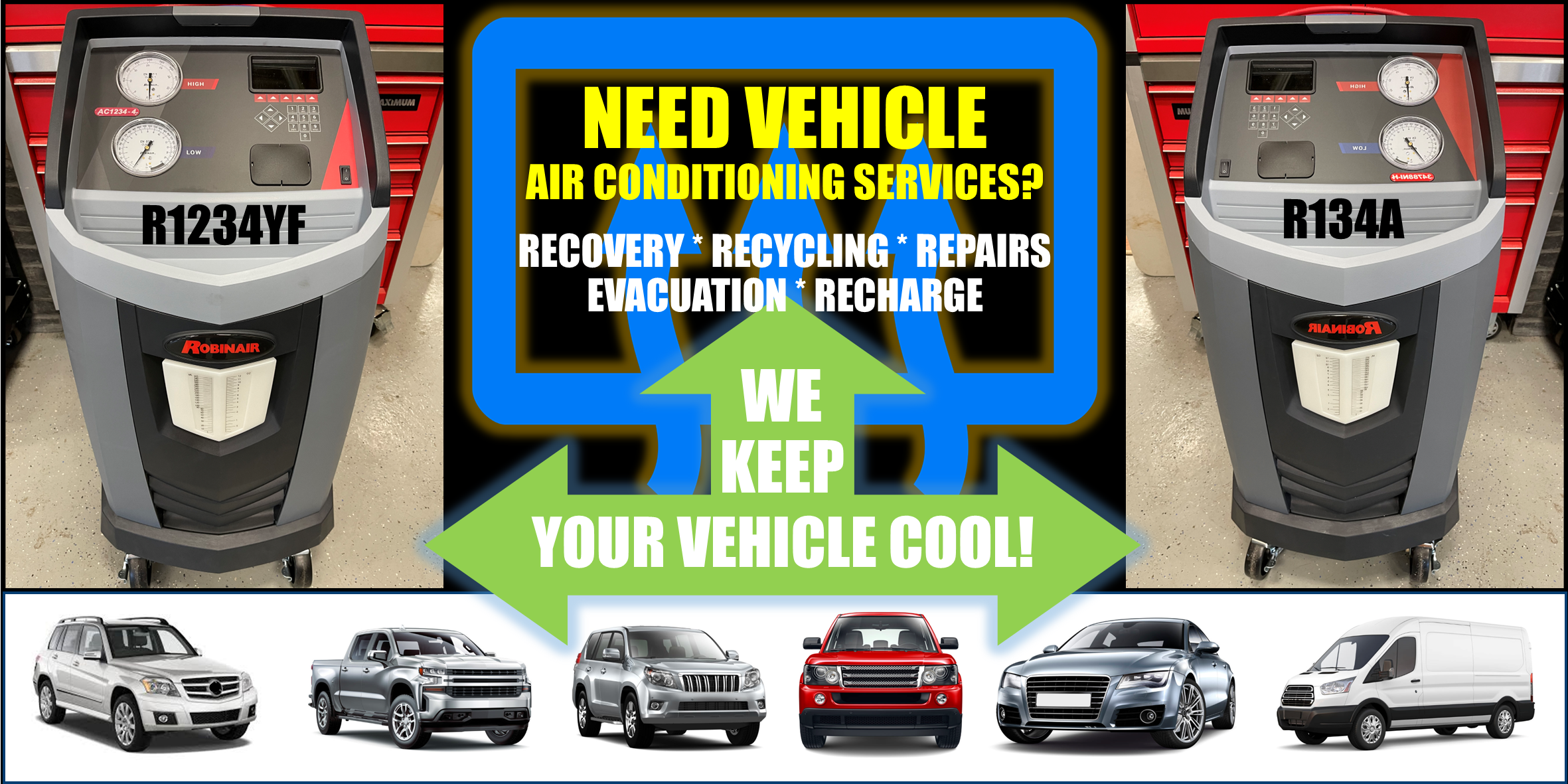 Get your Vehicle Air Conditioning Recharged