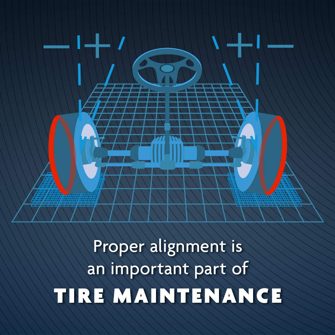 Poor alignment will cause tires to wear unevenly and increase fuel consumption. 