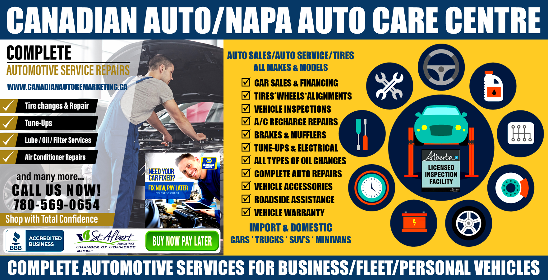 Complete automotive service repairs.