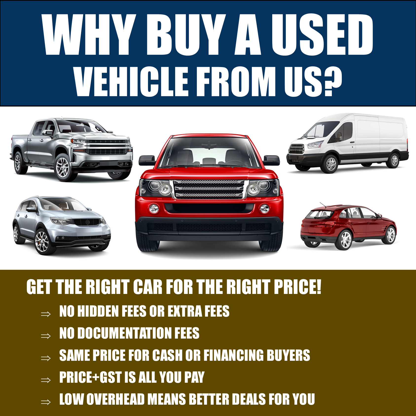 Why buy a used vehicle from us?